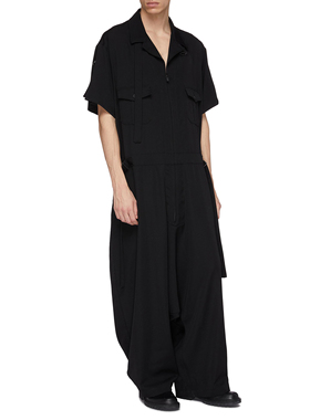 YOJI OOAK TENCE TECHNO OVERALLS短袖背带裤工装裤艺术家连体裤