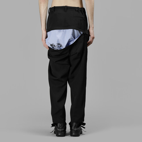 ooakzip手绘休闲羊毛巴伦低档裤