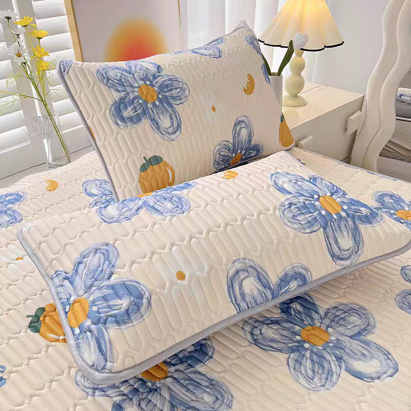 处理 夏季凉感冰丝乳胶枕套一对装 单人枕头套 家用枕芯套48x74cm