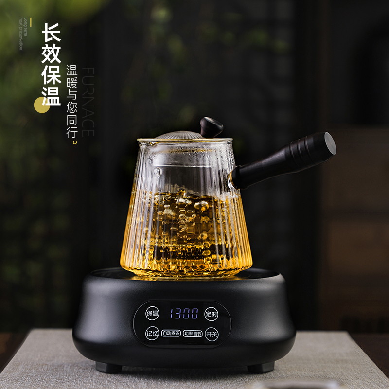 悦可堂耐热玻璃蒸煮茶壶电陶炉