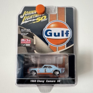 1:64 乔尼闪电 1968 雪弗兰科迈罗SS 海湾石油GULF特别版合金车模