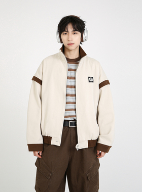 NineteenAutumn秋季美式复古立领工装风夹克哈灵顿简约短款外套男