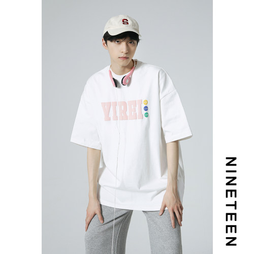 男女同款发泡印花短袖T恤