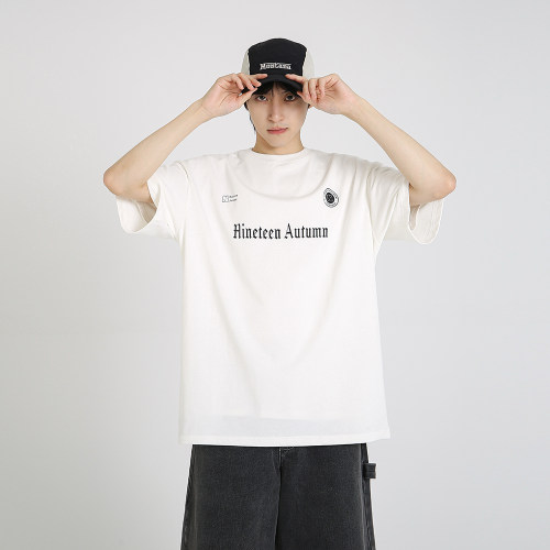 美式复古短袖T恤重磅学生上衣