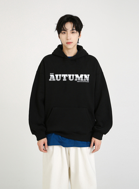 NineteenAutumn男款卫衣美式重磅基础款百搭宽松上衣连帽套头潮牌