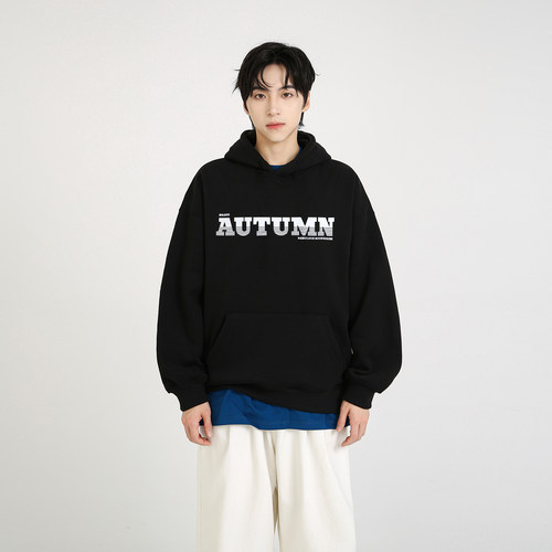 NineteenAutumn男款卫衣美式重磅基础款百搭宽松上衣连帽套头潮牌 - 封面