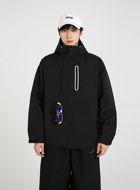 NineteenAutumn秋季连帽夹克宽松潮牌夹克户外防风登山服外套男