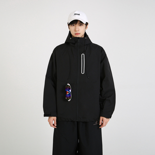 NineteenAutumn秋季连帽夹克宽松潮牌夹克户外防风登山服外套男