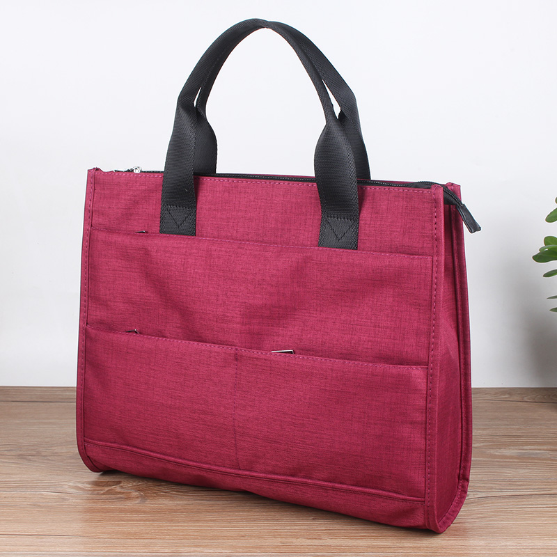 时尚新款手提包韩版潮男式女包大容量文件包多格层logo定制时尚袋