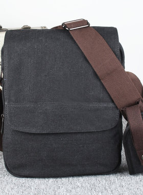 经典复古单肩斜跨学生补习袋