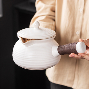 粗陶围炉煮茶壶煮茶器新款电陶炉煮茶壶奶茶壶陶罐大容量带盖陶罐