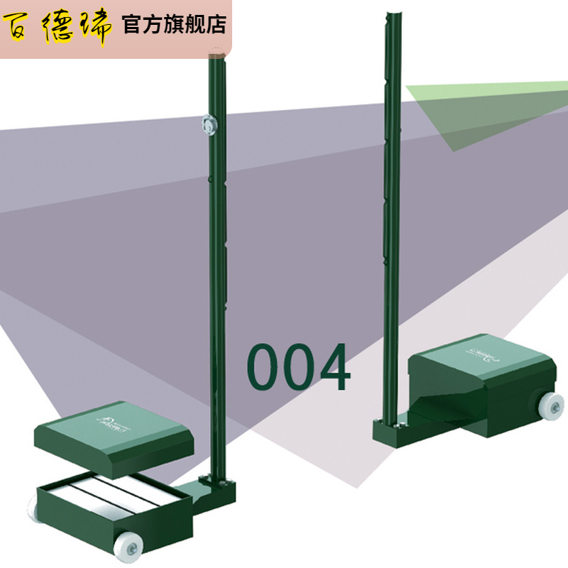 2019新款训练标准比赛铝合金移动羽毛球网柱 羽毛球架 室内外通用