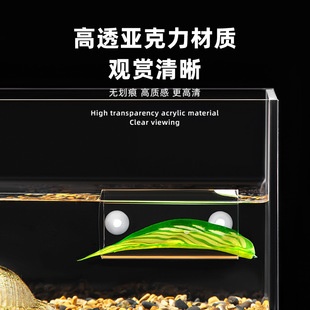 鱼观察盒斗鱼躲避屋亚克力透明圆管隧道休息叶产卵床房鱼虾藏身窝
