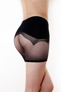 男女通用都仪任意剪防脱散5D天鹅绒收腹无缝平脚丝袜内裤 透明裆