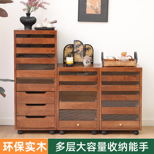 牙科柜美式复古实木斗柜茶水柜