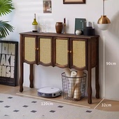 美式 入户收纳玄关柜客厅储物柜中古门厅斗柜餐边柜靠墙过道长条桌