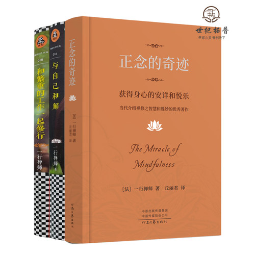 包邮正版 樊登推荐新版正念的奇迹+与自己和解+和繁重的工作一起修行 一行禅师三册
