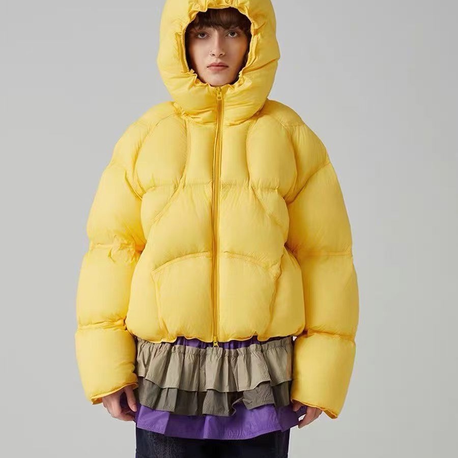 2025冬季新款纯色宽松羽绒服