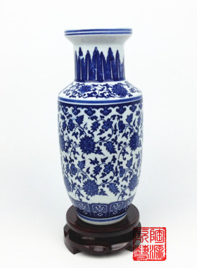 景德镇仿古小花瓶工艺品家居摆设
