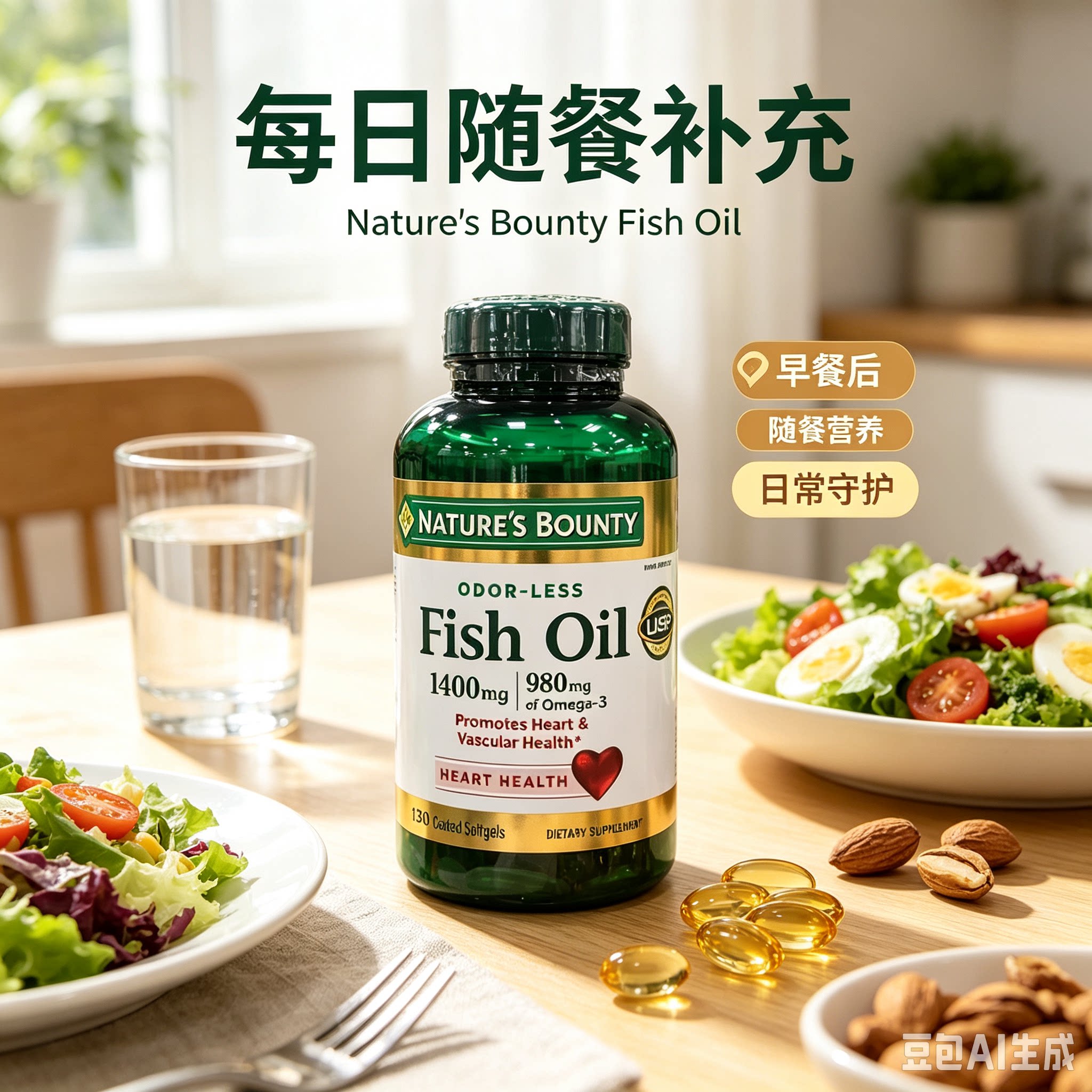 美国直邮自然之宝深海鱼油软胶