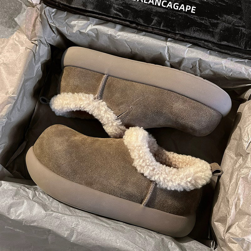 桑坡村雪地靴女冬季全包休闲小土豆厚底抗寒保暖博肯鞋加绒加厚潮