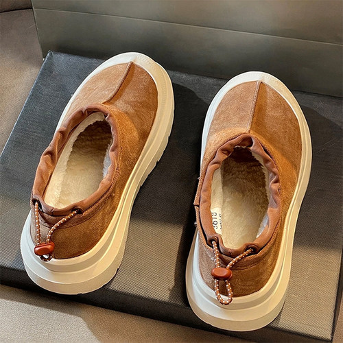 塔斯曼雪地靴冬季2025新款加绒加厚皮毛一体户外抗寒保暖棉鞋潮