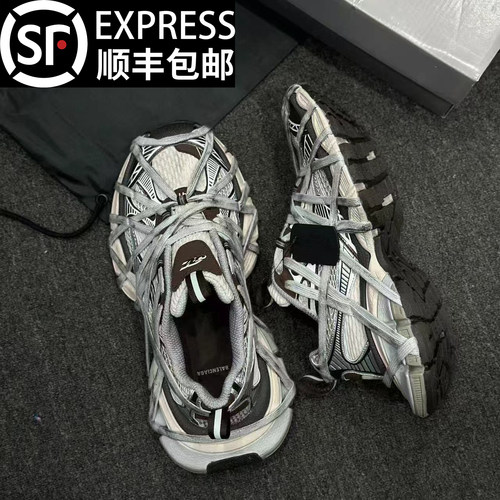 【高品质】巴黎3xl老爹鞋积木做旧奶茶灰运动鞋厚底增高男鞋女款