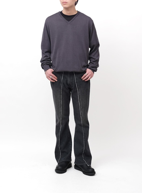 日单 old par* 男女同款拼接喇叭裤 opj02 25新款