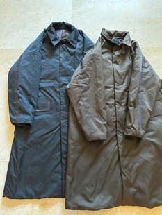 日单 tomorrow land 男士翻领压胶中长款棉衣