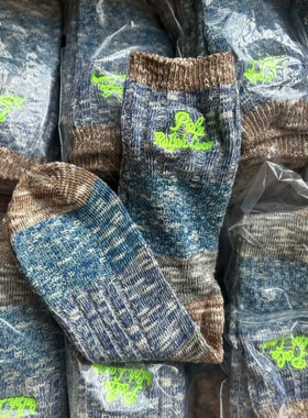 日单 针织棉线袜子PRL 绿杂色款38-42