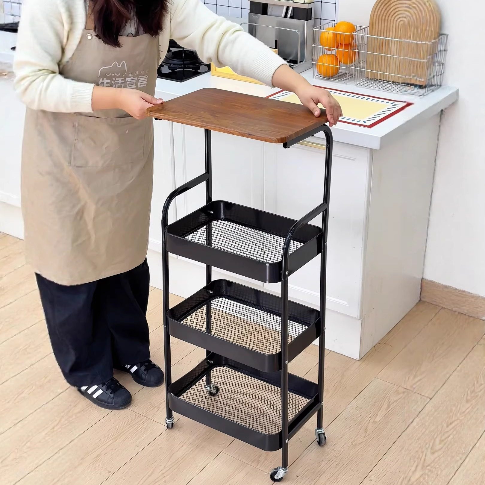 中古收纳置物架小推车落地床头柜客厅沙发边几家用茶几零食整理架,收纳整理,家用收纳手推车,淘宝优惠券,粉丝福利购,淘宝优惠卷