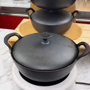 小幸福23 40cm炒锅炖锅烙饼加厚商用生铁铸铁无涂层电磁灶燃气通