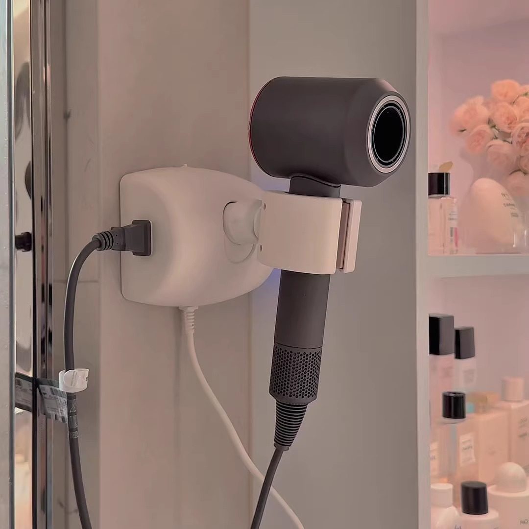吹风机懒人支架解放双手电动可旋转自动摇头壁挂式墙面吹头发神器,家庭/个人清洁工具,吹风机置物架,淘宝优惠券,粉丝福利购,淘宝优惠卷