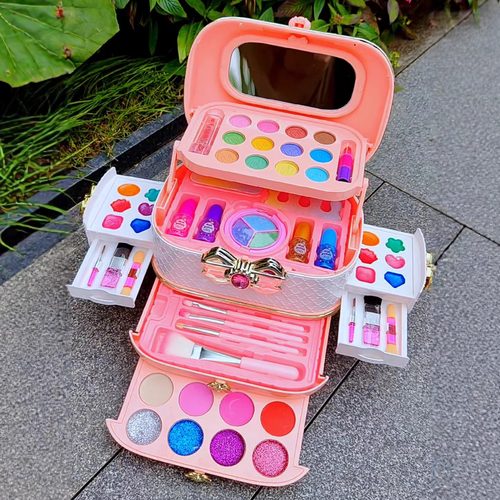 儿童小孩小金盾化妆品套装口红全