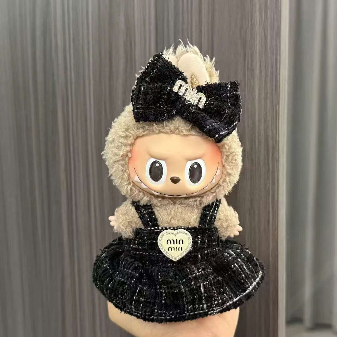 thumbnail for labubu sits and sits for the party, the first and second generation of the blind box is used for Labubu doll clothes, labu cloth clothes, plush vinyl face