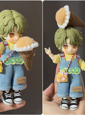 8分bjd娃衣换装套装16-17厘米娃娃12分ob11兽仔阿巳体衣服出逃体