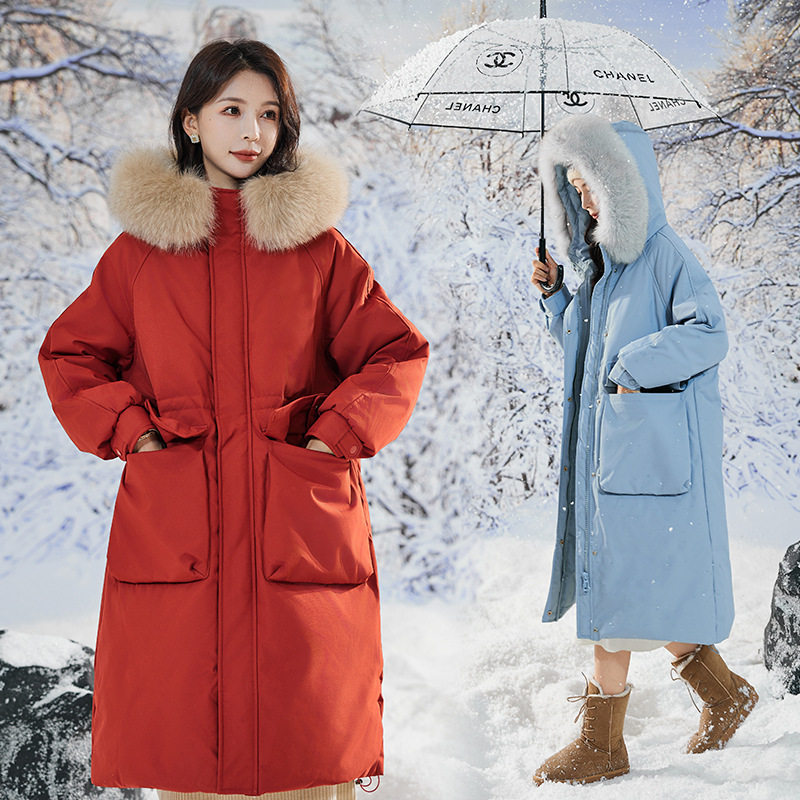 2025新款90白鸭绒收腰过膝工装长款大码孕妇羽绒服女大码潮RR2301,女装/女士精品,羽绒服,淘宝优惠券,粉丝福利购,淘宝优惠卷