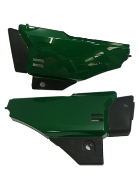 适用本田WY125-A老五羊邮政摩托车配件绿色电池壳护板侧盖边盖