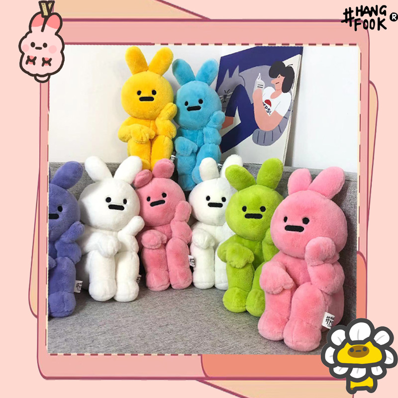 hangfook毛绒兔子托腮造型玩偶