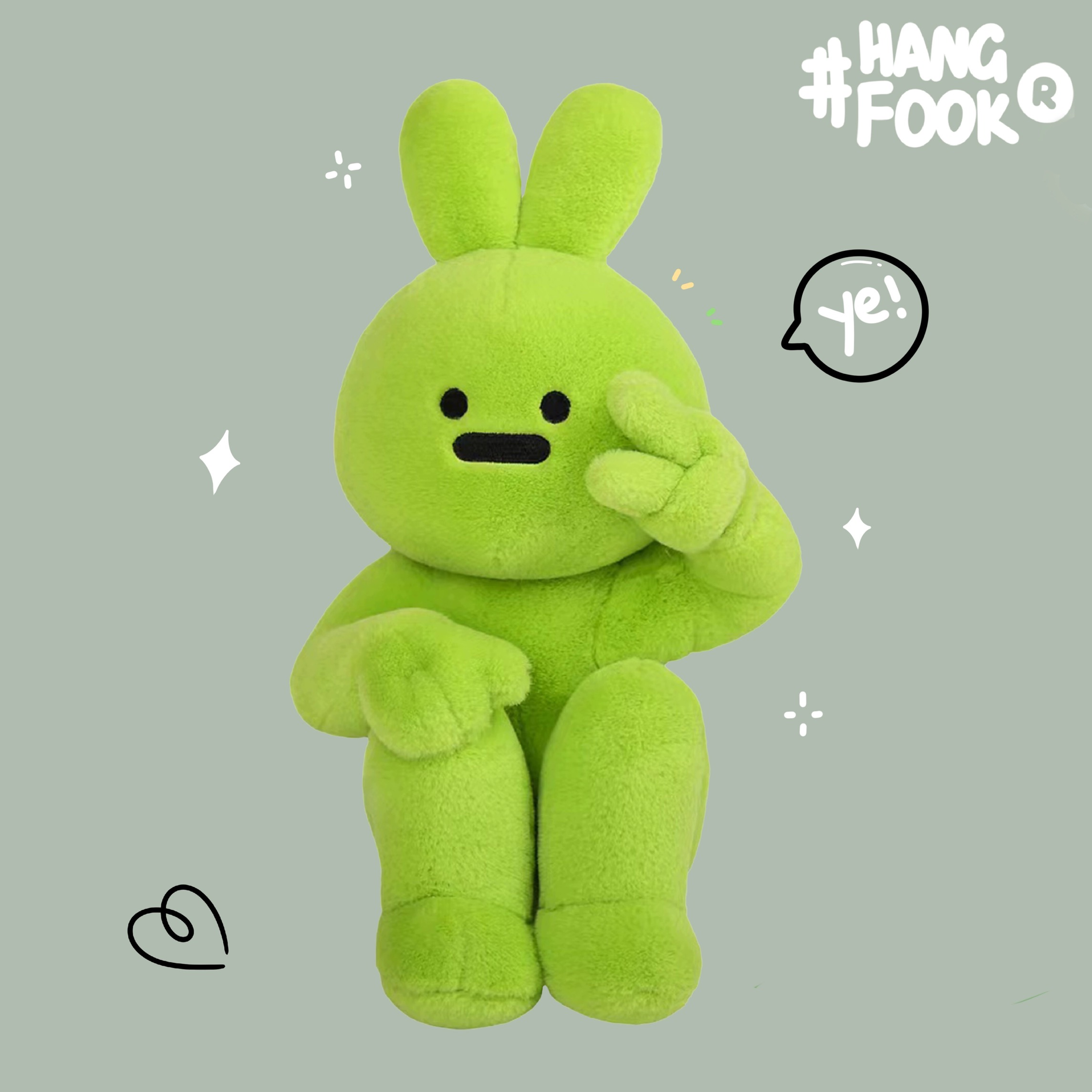 毛绒玩具剪刀手比耶可爱兔子礼物