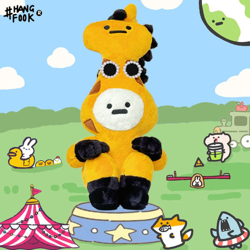 可爱卡通长颈鹿公仔兔子Hangfook