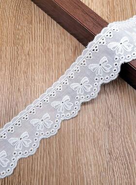 lo伞配饰纯棉蝴蝶结蕾丝花边棉布刺绣窗帘diy裙辅料全面手工装饰