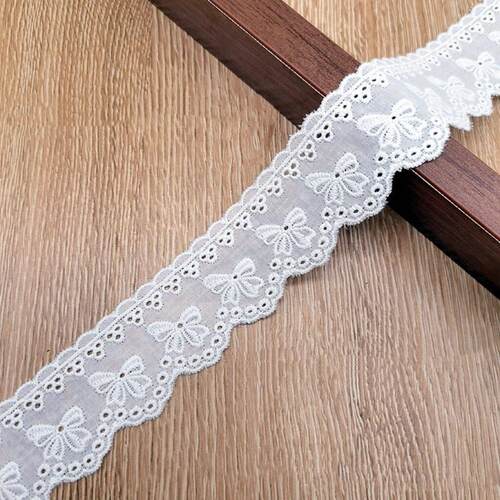 优质棉布蕾丝花边diy蝴蝶刺绣