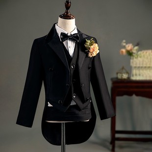 男童西装儿童燕尾服套装花童演出服中大童男孩礼服西服舞台演出服