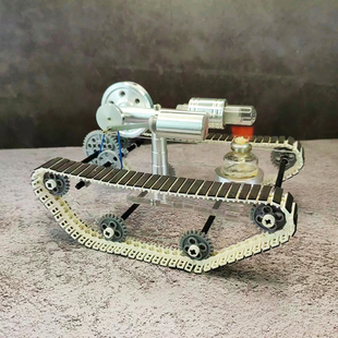 斯特林发动机坦克外燃机微型小车蒸汽机模型迷你引擎儿童玩具