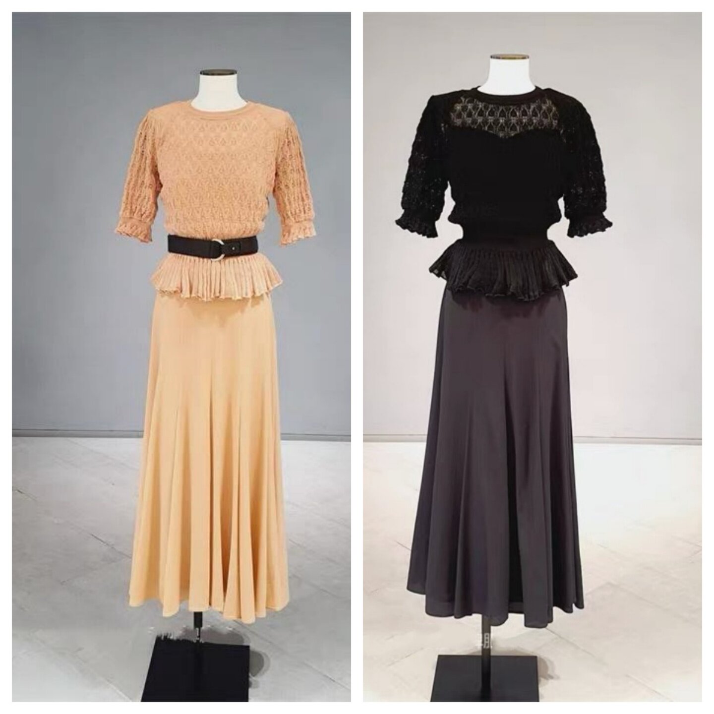 毛毛家 26夏韩系镂空针织套裙女 通勤百搭收腰显瘦中长款三件套