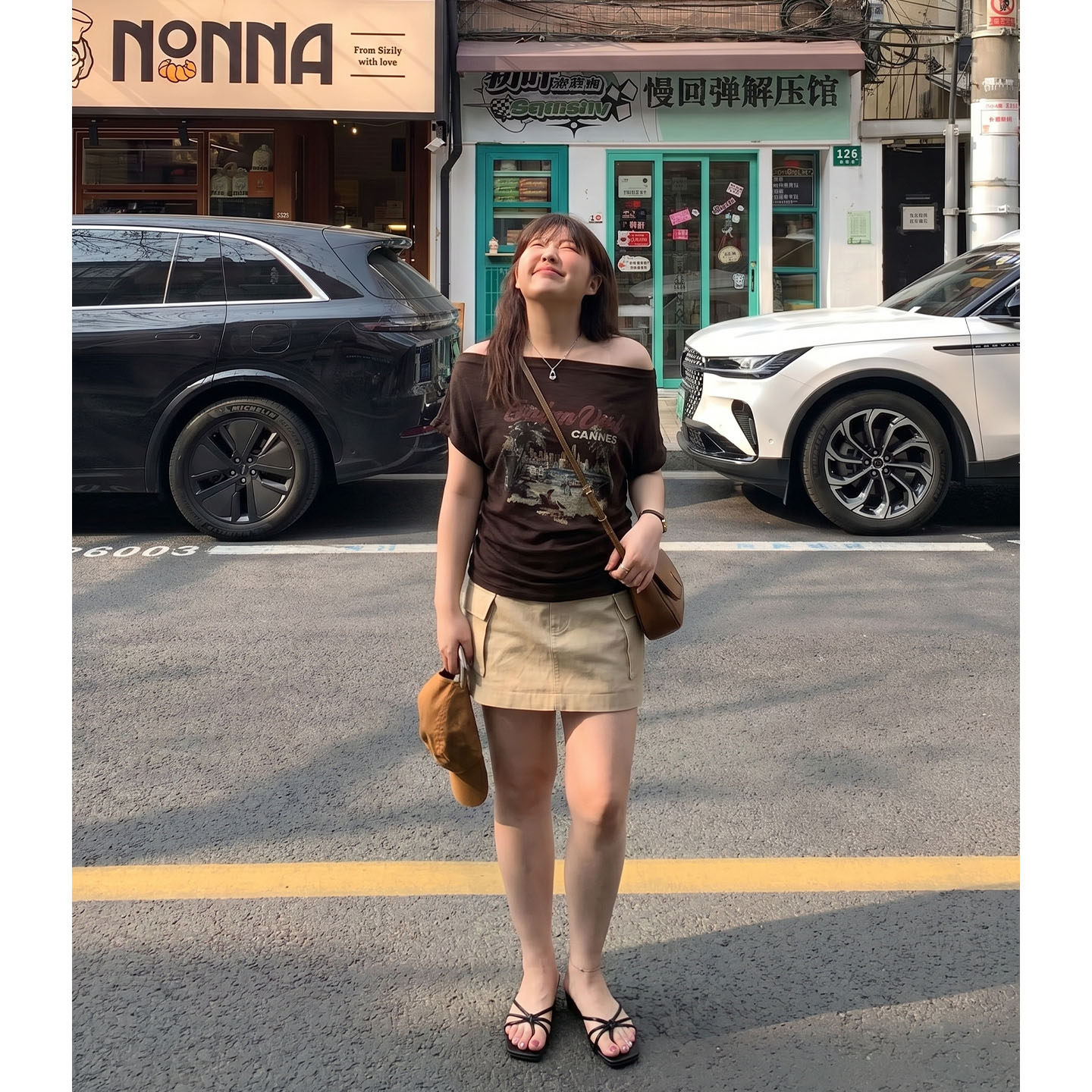 Q了个T大码女装微胖mm复古风夏季印花T恤宽松露肩巨好看漂亮上衣图片