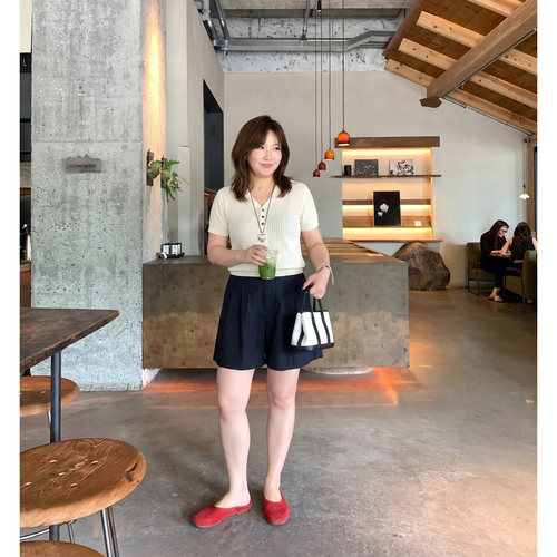 Q了个T大码女装微胖mm巨显瘦好看夏透气显瘦亚麻阔腿短裤（现货）