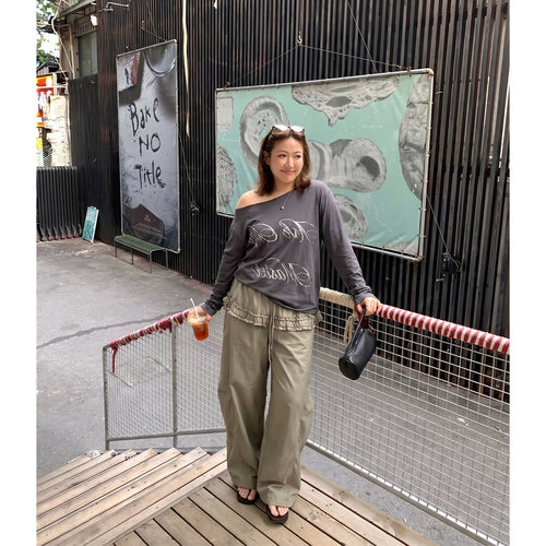 Q了个T秋季胖mm大码女装巨好看宽松显瘦阔腿裤大方得体微胖穿搭
