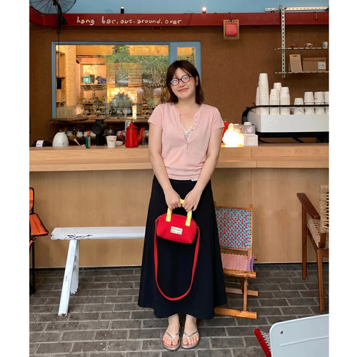 Q了个T 大码女装适合微胖mm的夏装巨好看巨遮肚减龄显瘦上衣女